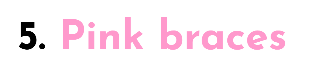 BRACES COLOR WHEEL pink braces